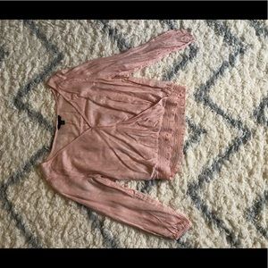 American Eagle pink blouse